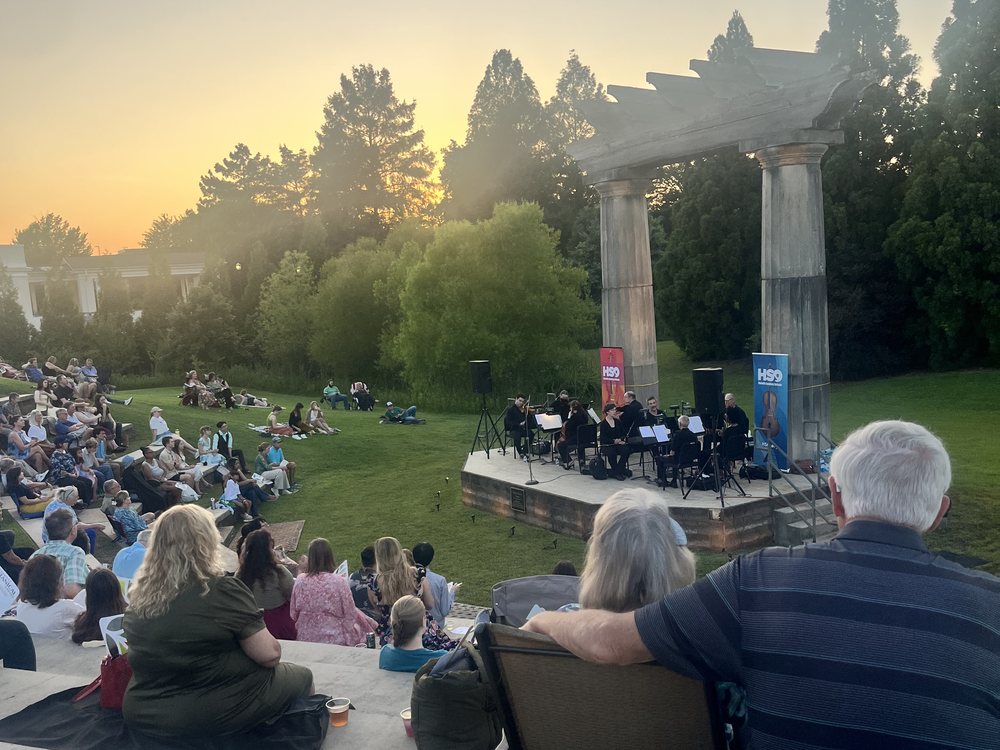 Evening symphony performance at the Huntsville Botanical Garden
